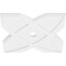 Ekena Millwork Titus Architectural Grade PVC Contemporary Ceiling Medallion, 28"OD x 3"ID x 9 3/4"C x 1"P CMP28TS-03000 - alternate 2